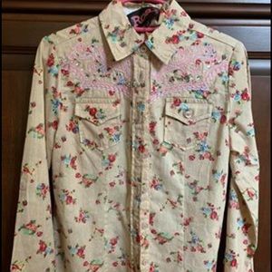 VINTAGE  Desing COWGIRL shirt and BOOTS